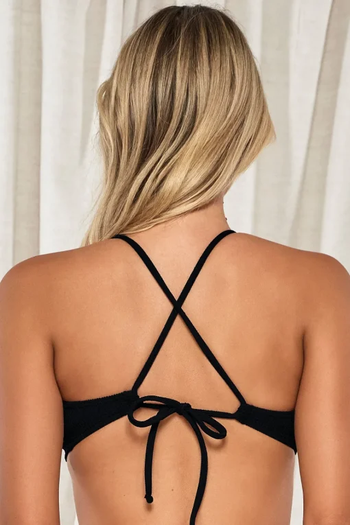 Sunsets Pacifica Black Indie Bralette Top< Wire-Free | Bikini Tops