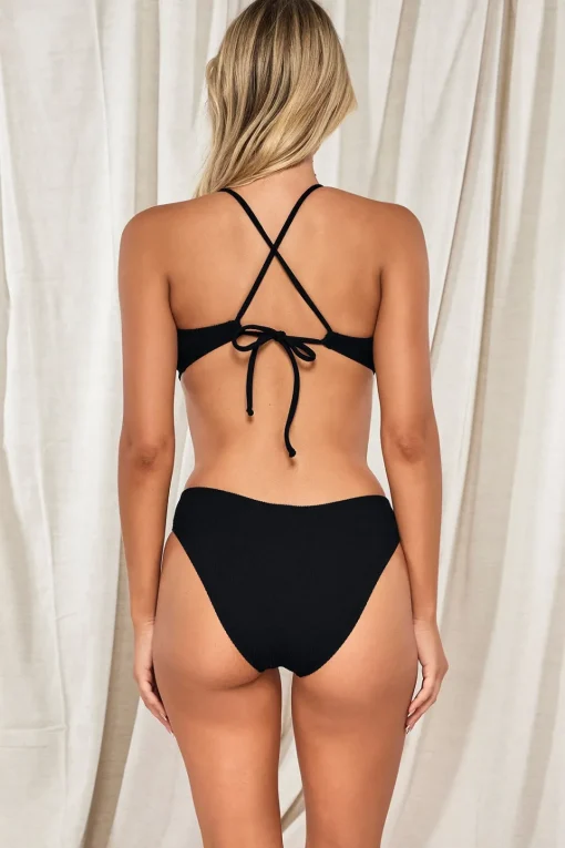 Sunsets Pacifica Black Penny Hipster Bottom< Low-Rise | Bikini Bottoms
