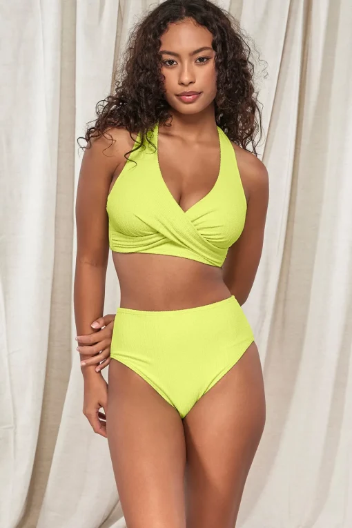 Sunsets Pacifica Bright Pear Astrid High Waist Bottom< High-Waist | Bikini Bottoms