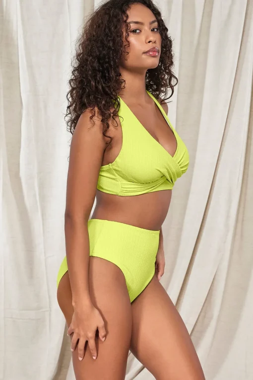 Sunsets Pacifica Bright Pear Astrid High Waist Bottom< High-Waist | Bikini Bottoms