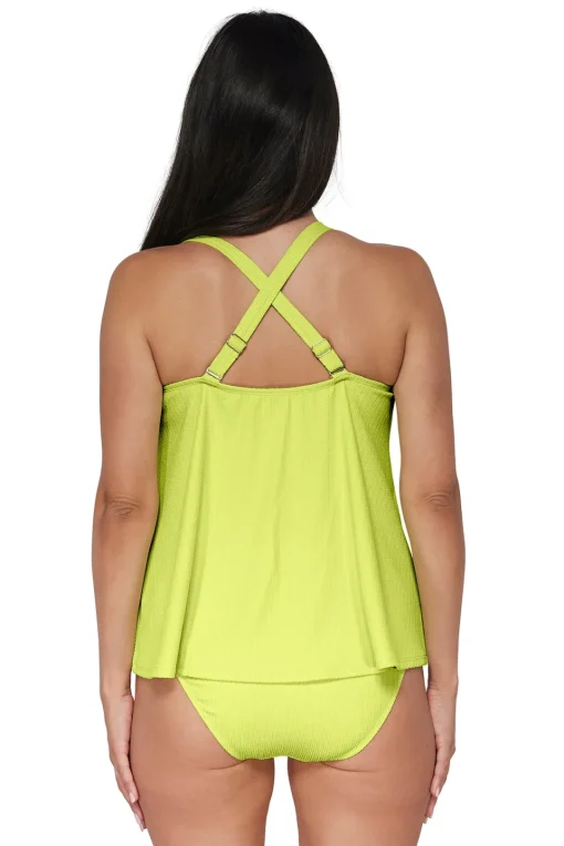 Sunsets Pacifica Bright Pear Sadie Tankini Top< Plus Size | Wire-Free