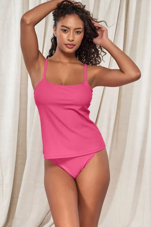 Sunsets Pacifica Dragon Fruit Coralie Tankini Top< Plus Size | Underwire