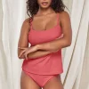 Sunsets Pacifica Hibiscus Tea Coralie Tankini Top< Plus Size | Underwire