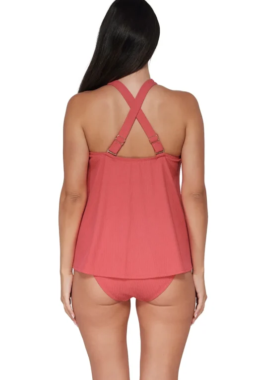 Sunsets Pacifica Hibiscus Tea Sadie Tankini Top< Wire-Free | Tankinis