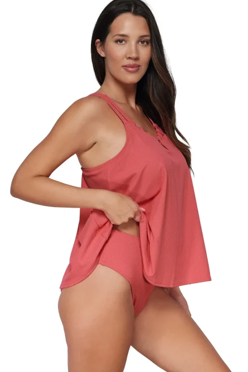 Sunsets Pacifica Hibiscus Tea Sadie Tankini Top< Wire-Free | Tankinis