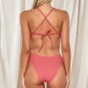 Sunsets Pacifica Hibiscus Tea Sandy Scoop Bottom< High-Waist | Bikini Bottoms