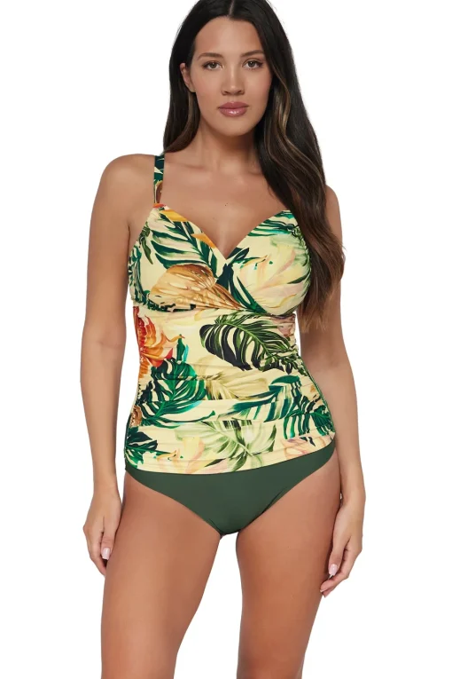 Sunsets Amber Oasis Serena Tankini Top< Plus Size | Underwire