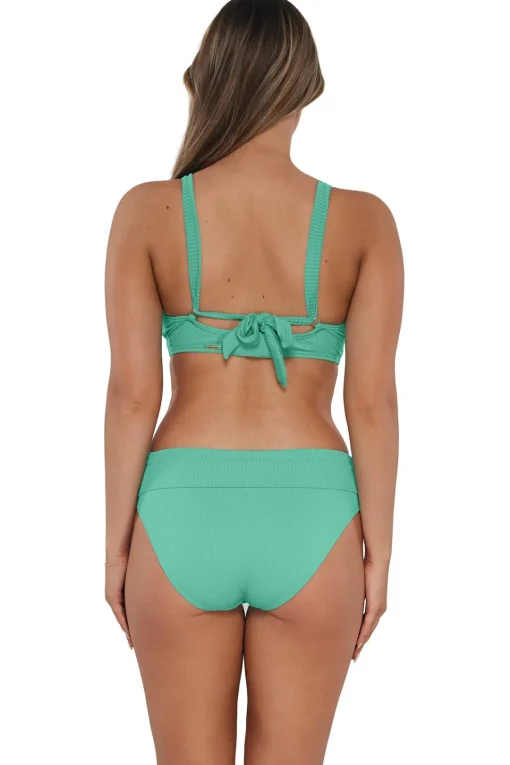 Sunsets Aqua Mist Sandbar Rib Vienna V-Wire Top< Plus Size | Underwire