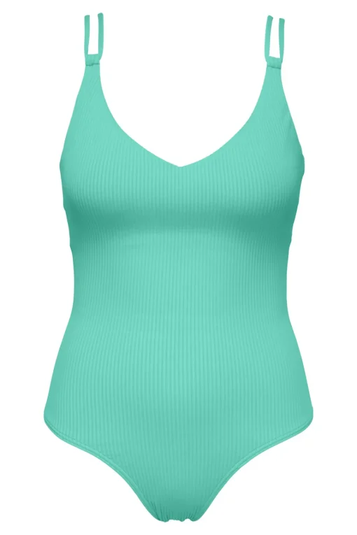 Sunsets Aqua Mist Sandbar Rib Veronica One Piece< Classic