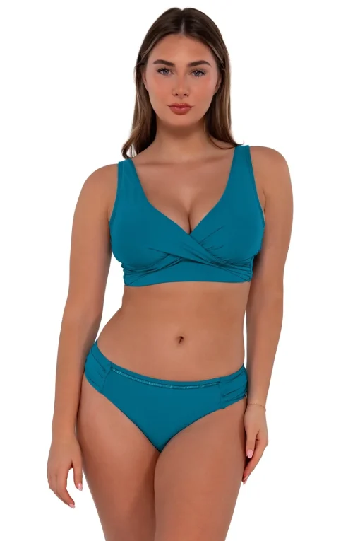 Sunsets Avalon Teal Elsie Top< Plus Size | Underwire