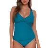 Sunsets Avalon Teal Elsie Tankini Top< Plus Size | Underwire