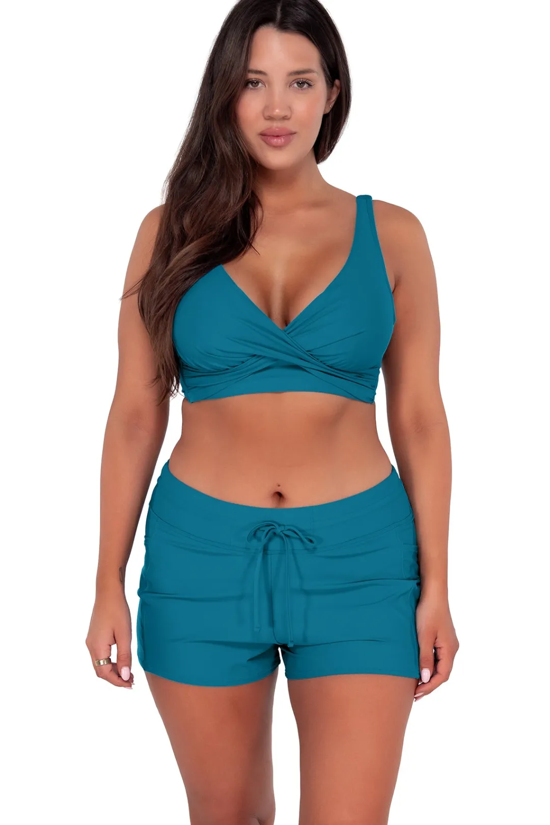 Sunsets Avalon Teal Elsie Top< Plus Size | Underwire