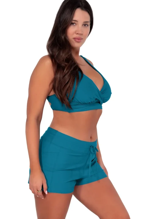Sunsets Avalon Teal Elsie Top< Plus Size | Underwire