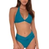 Sunsets Avalon Teal Faith Halter Top< Wire-Free | Bikini Tops