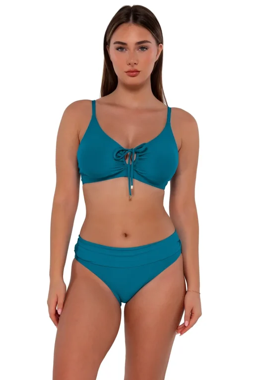 Sunsets Avalon Teal Kauai Keyhole Top< Plus Size | Underwire