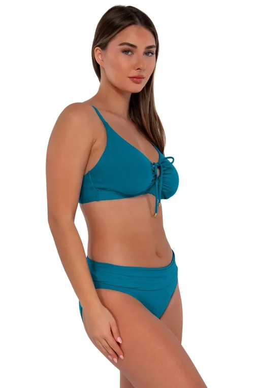 Sunsets Avalon Teal Kauai Keyhole Top< Plus Size | Underwire