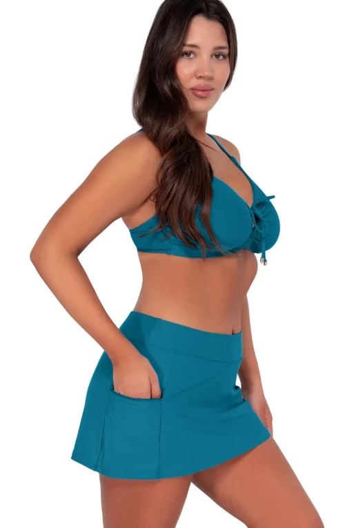 Sunsets Avalon Teal Kauai Keyhole Top< Plus Size | Underwire