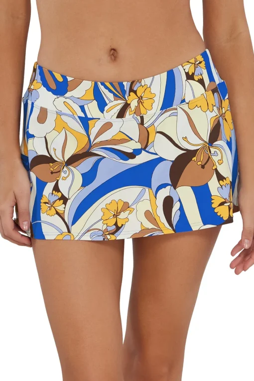 Sunsets Bali Bungalow Sporty Swim Skirt< Plus Size