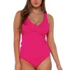 Sunsets Begonia Sandbar Rib Elsie Tankini Top< Plus Size | Underwire