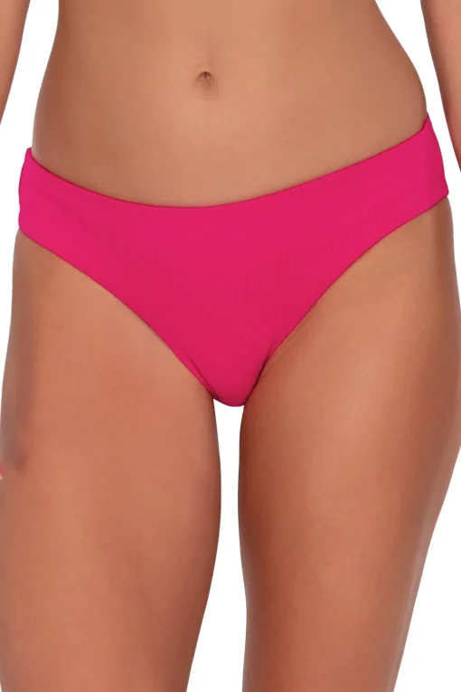 Sunsets Begonia Sandbar Rib Collins Hipster Bottom< Low-Rise | Bikini Bottoms