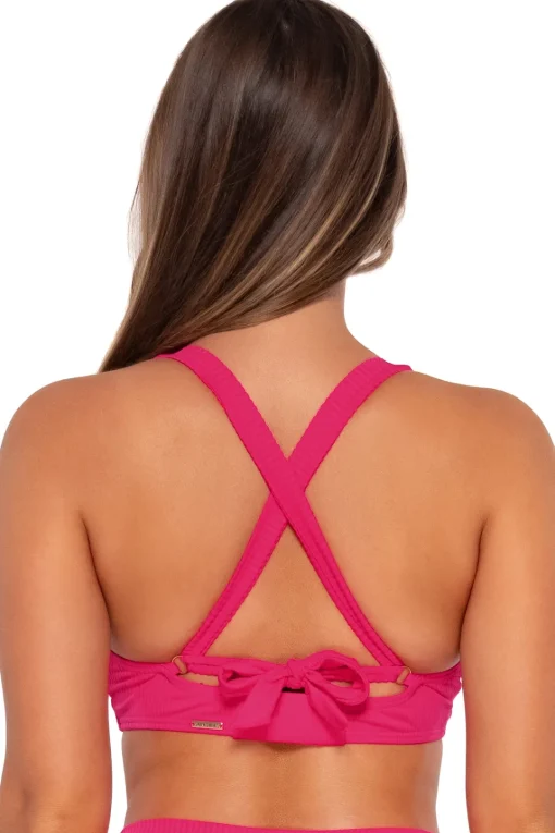 Sunsets Begonia Sandbar Rib Vienna V-Wire Top< Plus Size | Underwire