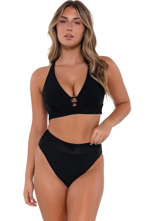 Sunsets Black Annie High Waist Bottom< Plus Size | High-Waist