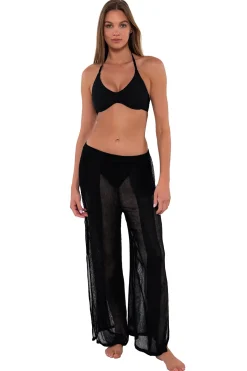 Sunsets Black Breezy Beach Pant< Cover-Ups