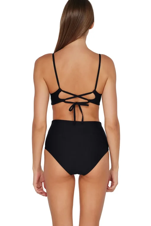 Sunsets Black Capri High Waist Bottom< Plus Size | High-Waist