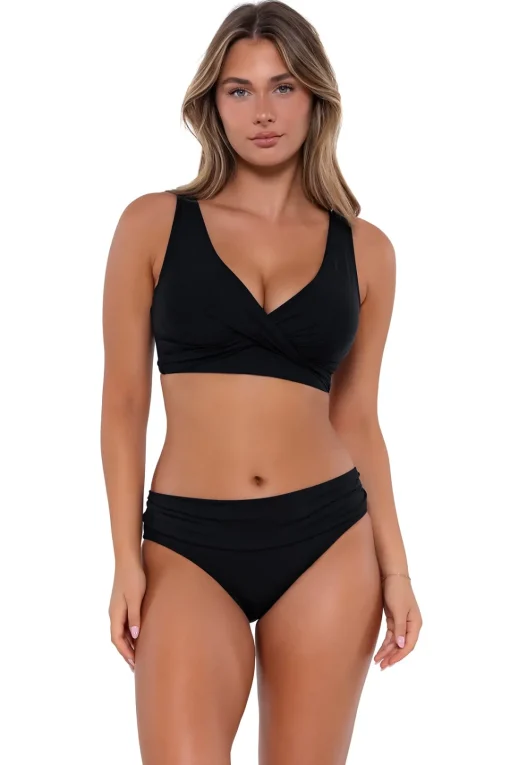 Sunsets Black Elsie Top< Plus Size | Bra-Sized