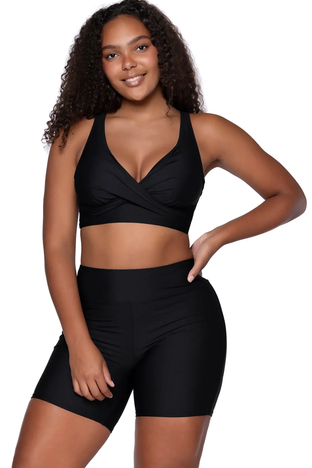 Sunsets Black Elsie Top< Plus Size | Bra-Sized