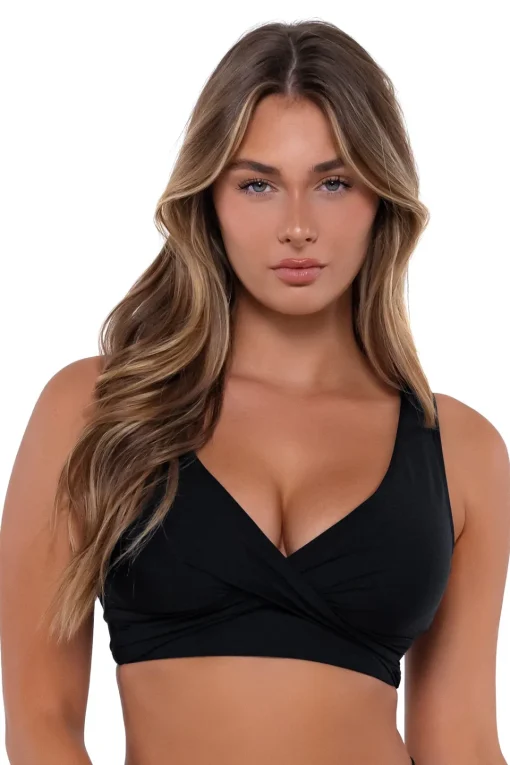 Sunsets Black Elsie Top< Plus Size | Bra-Sized