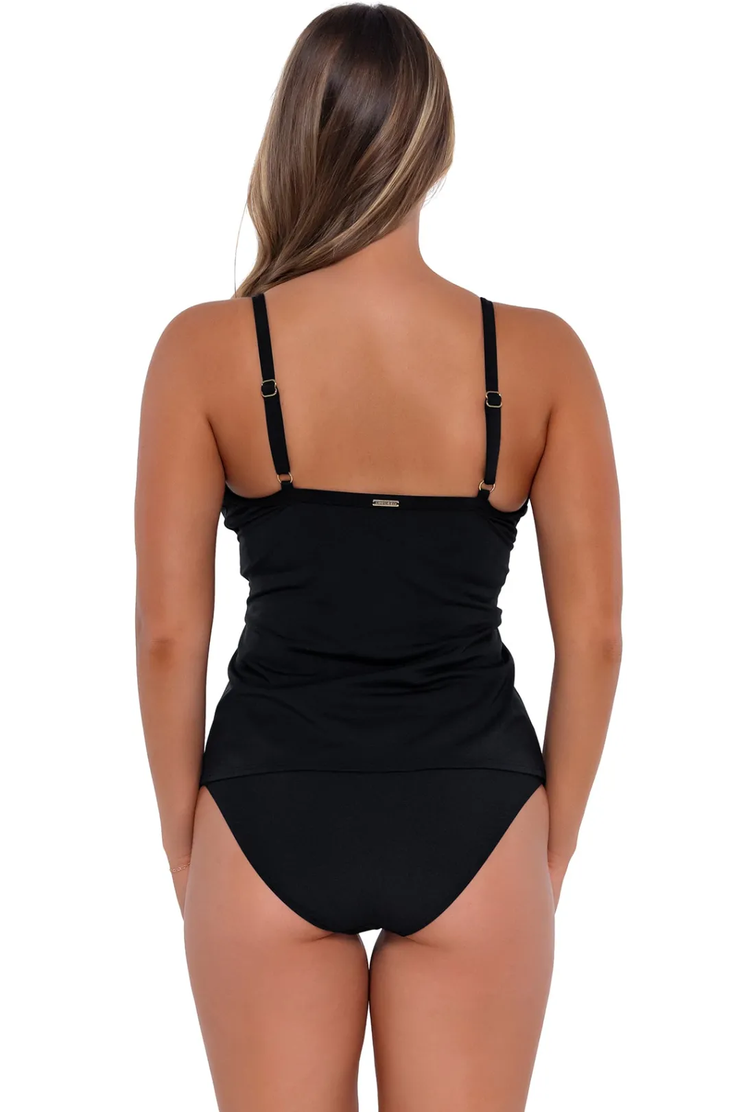 Sunsets Black Forever Tankini Top< Plus Size | Underwire