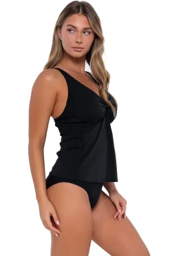 Sunsets Black Forever Tankini Top< Plus Size | Underwire