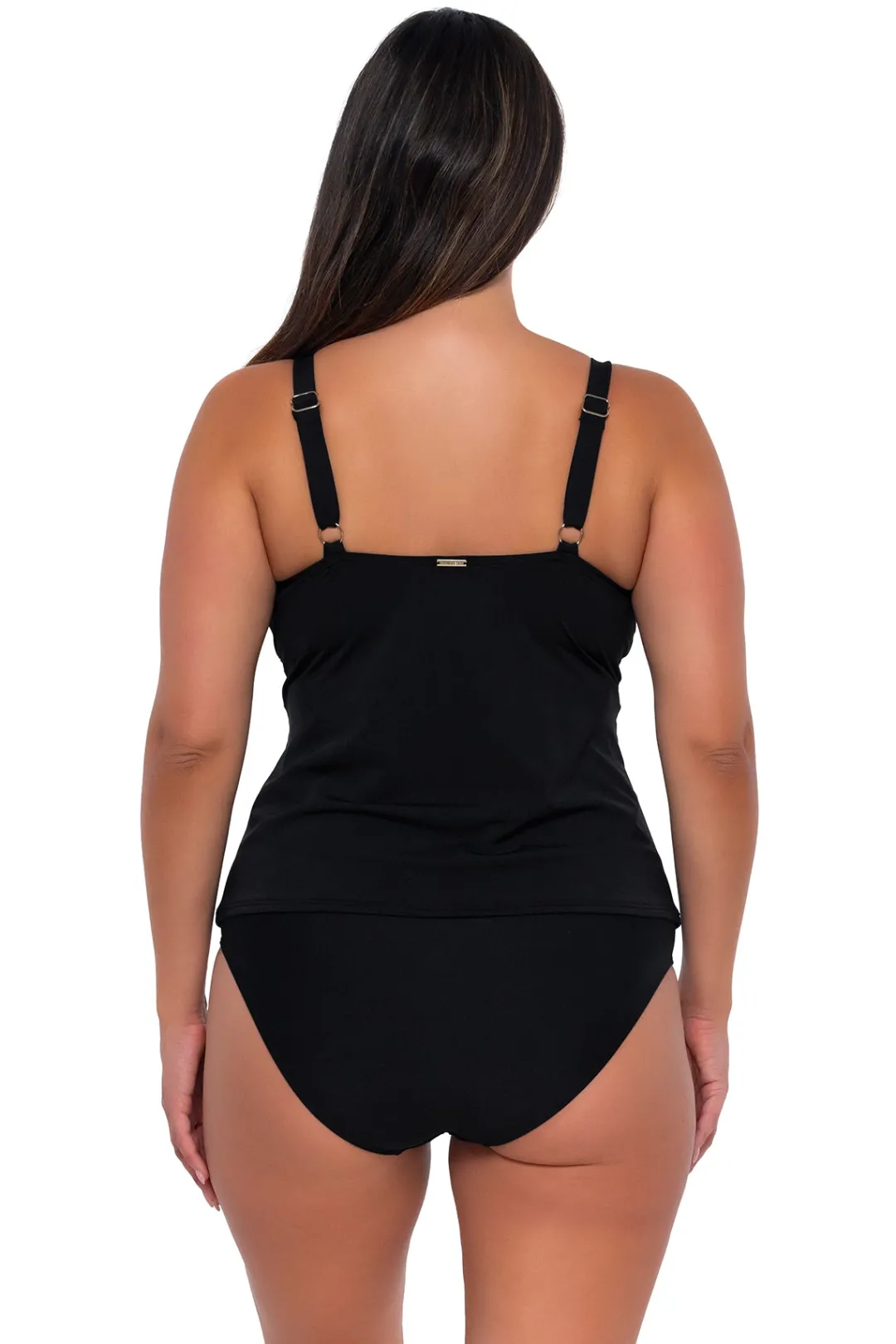 Sunsets Black Forever Tankini Top< Plus Size | Underwire