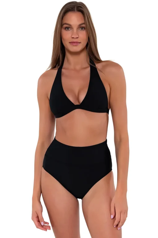 Sunsets Black Hannah High Waist Bottom< High-Waist