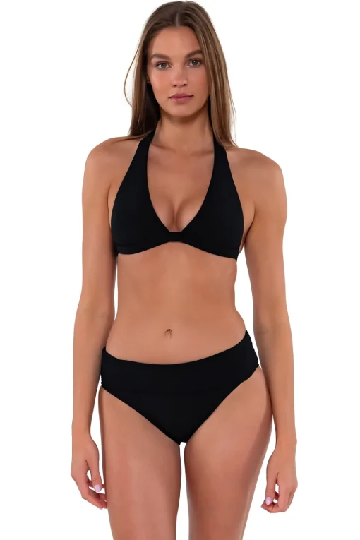Sunsets Black Hannah High Waist Bottom< High-Waist