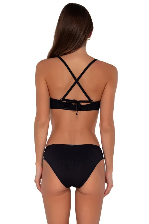 Sunsets Black Seagrass Texture Brooke U-Wire Top< Underwire | Bikini Tops