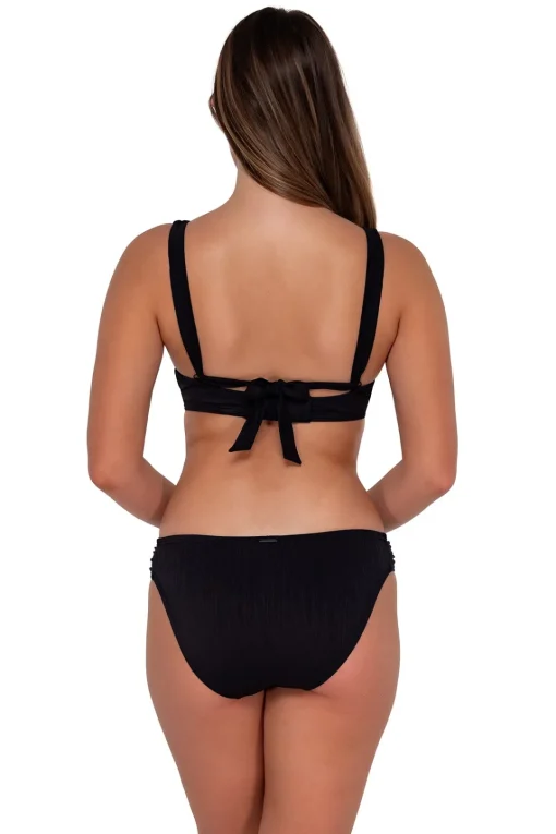 Sunsets Black Seagrass Texture Vienna V-Wire Top< Plus Size | Underwire