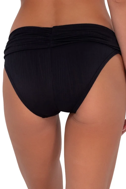 Sunsets Black Seagrass Texture Unforgettable Bottom< Plus Size | Bikini Bottoms