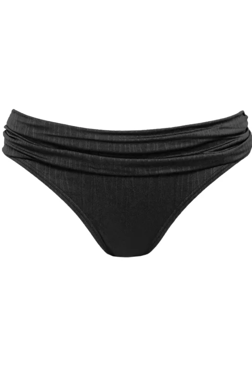 Sunsets Black Seagrass Texture Unforgettable Bottom< Plus Size | Bikini Bottoms