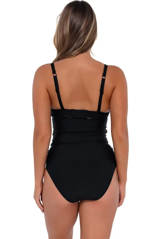 Sunsets Black Serena Tankini Top< Plus Size | Bra-Sized
