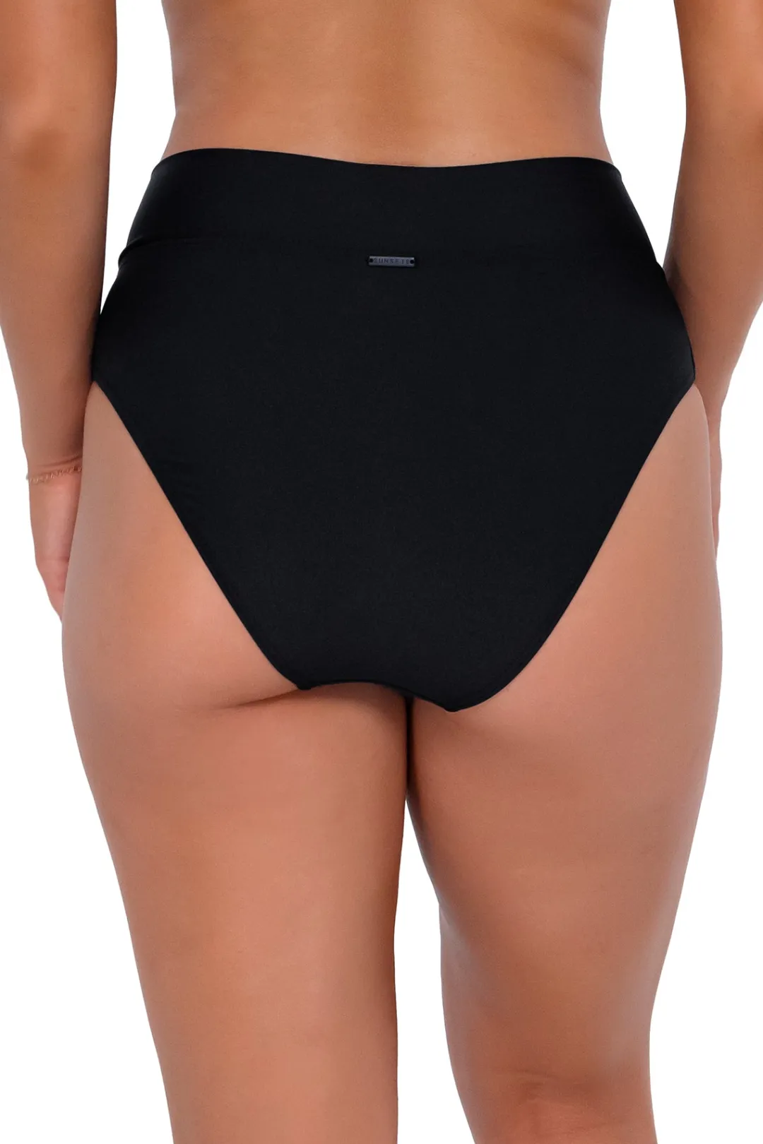 Sunsets Black Summer Lovin V-Front Bottom< High-Waist