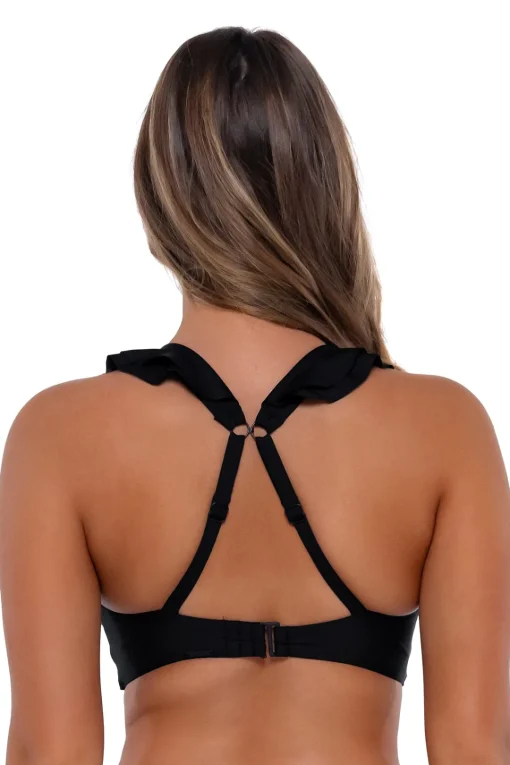 Sunsets Black Willa Wireless Top< Plus Size | Bra-Sized
