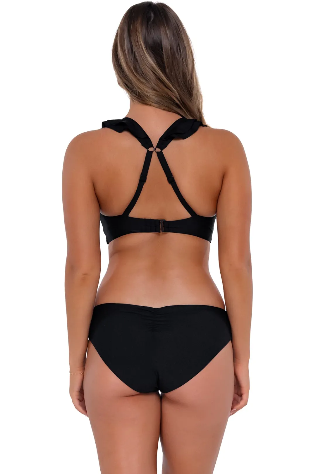 Sunsets Black Willa Wireless Top< Plus Size | Bra-Sized