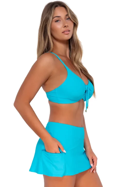 Sunsets Blue Bliss Sporty Swim Skirt< Swim Skirts