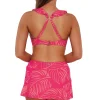 Sunsets Blushing Palms Sandbar Rib Sporty Swim Skirt< Plus Size