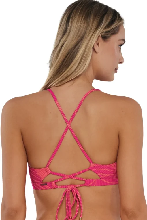Sunsets Blushing Palms Sandbar Rib Brandi Bralette Top< Wire-Free | Bikini Tops