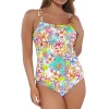 Sunsets Botanical Bliss Sandbar Rib Taylor Tankini Top< Plus Size | Underwire