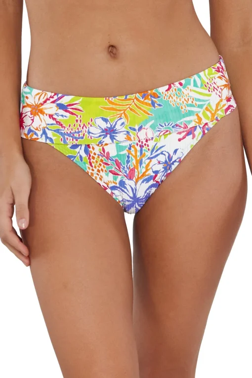 Sunsets Botanical Bliss Sandbar Rib Hannah High Waist Bottom< Plus Size | High-Waist