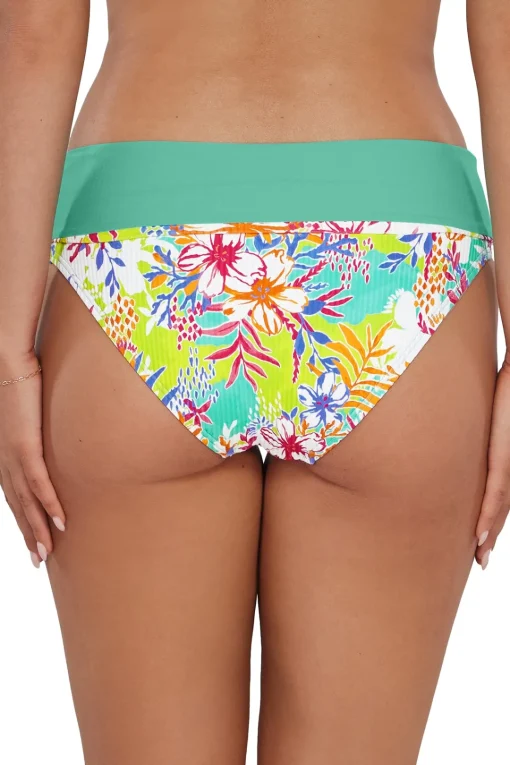 Sunsets Botanical Bliss Sandbar Rib Capri High Waist Bottom< Plus Size | High-Waist